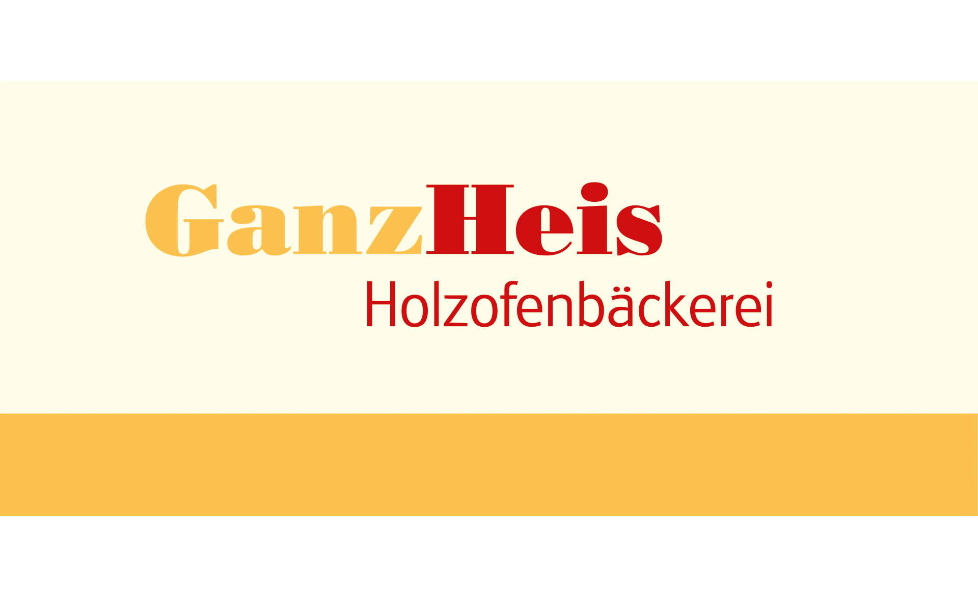 GanzHeis Die Holzofenbäckerei – Logo Erscheinungsbild