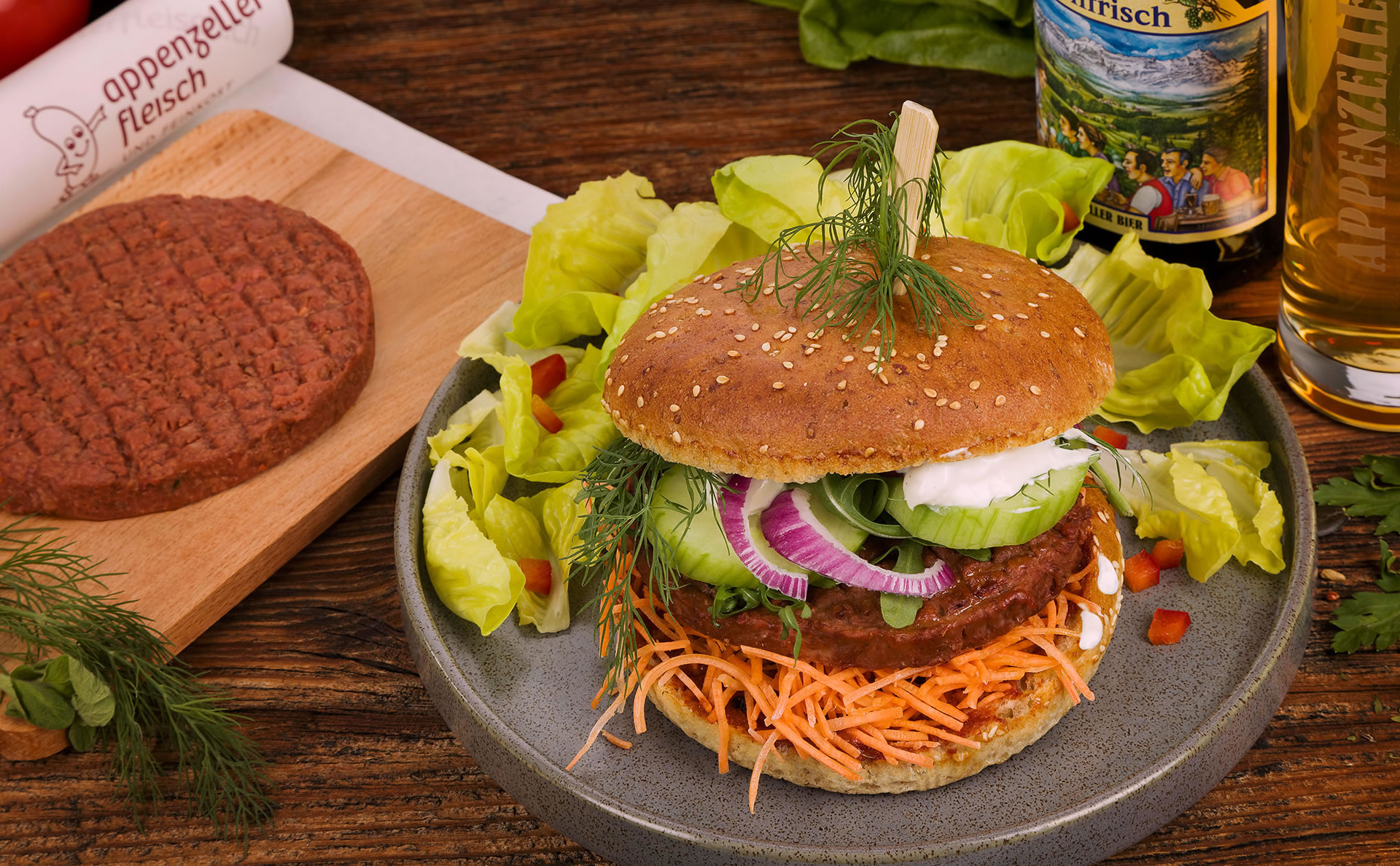 Appenzeller Fleisch und Feinkost – erster veganer Appenzeller Burger