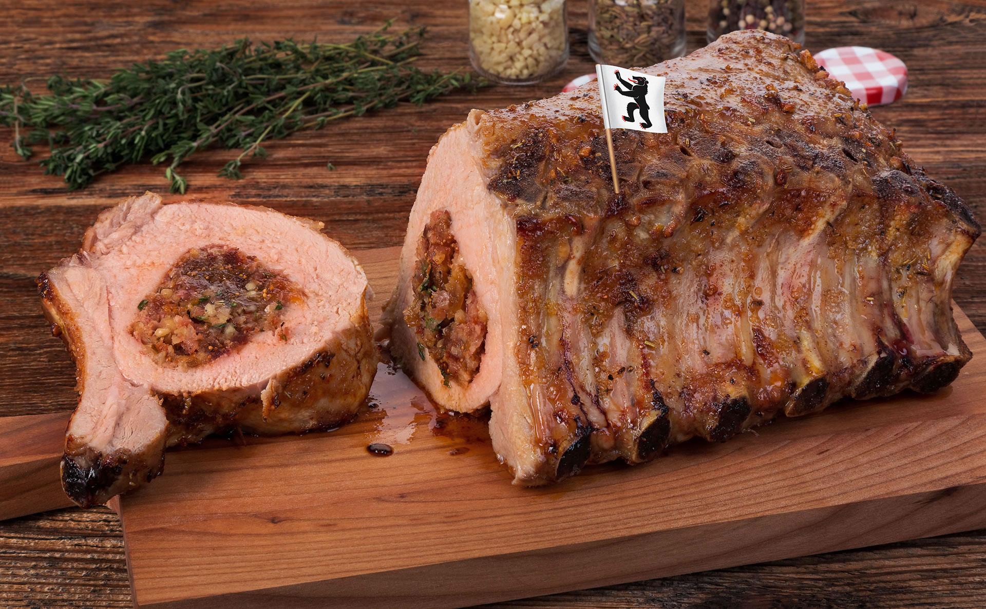 Appenzeller Molkenschwein – Kotelett gefüllt