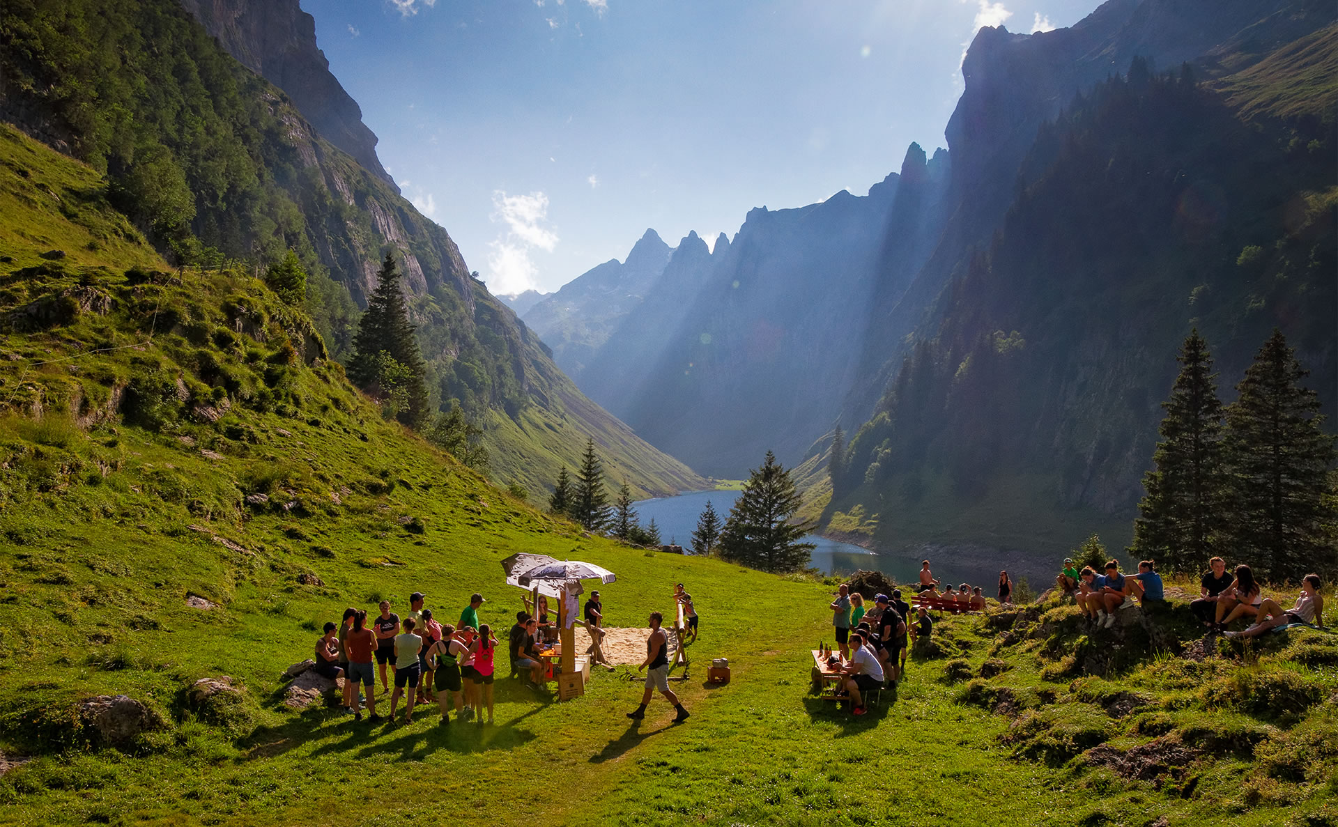 Steinstossen im Alpstein