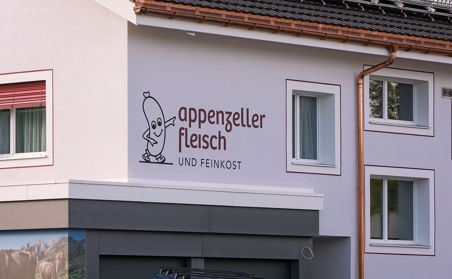 Appenzeller Fleisch und Feinkost – neue Farbgebung aussen