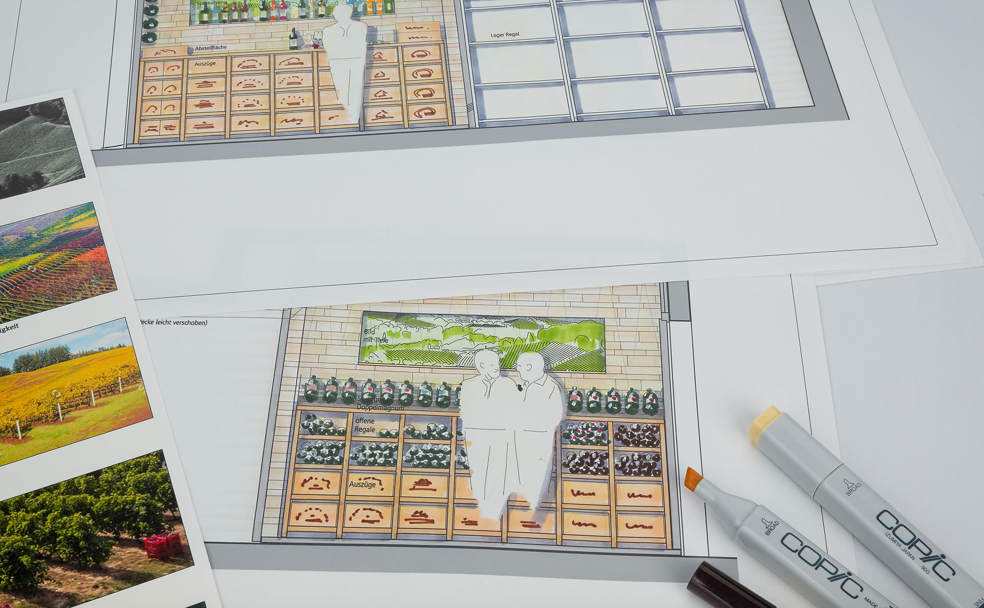 ID·MANSER Design-Atelier – Innenarchitektur – Entwurf Weinkeller