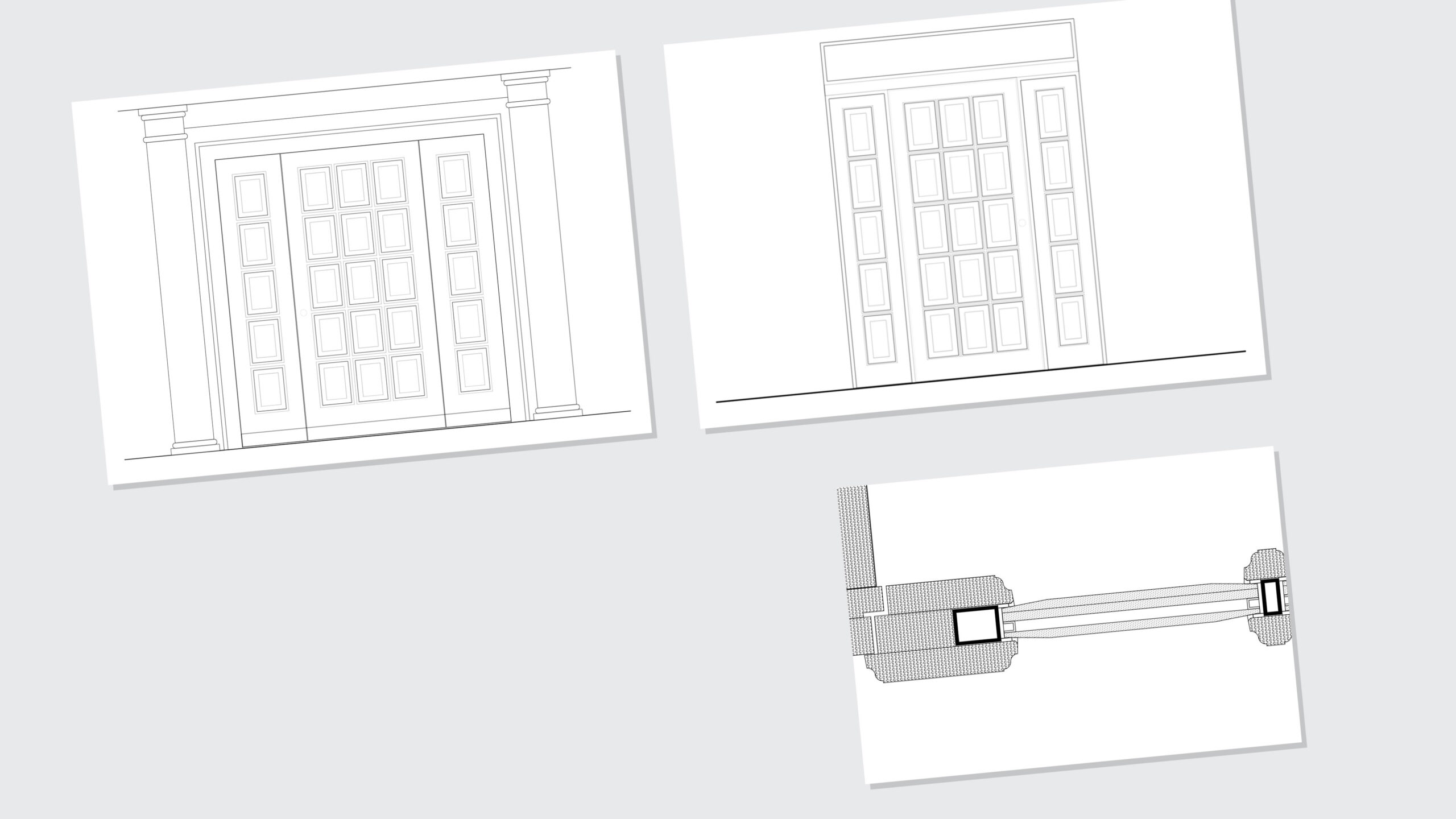 Stiltüren durchgehende Gestaltung von Haustüre bis doppelte Zimmertüren