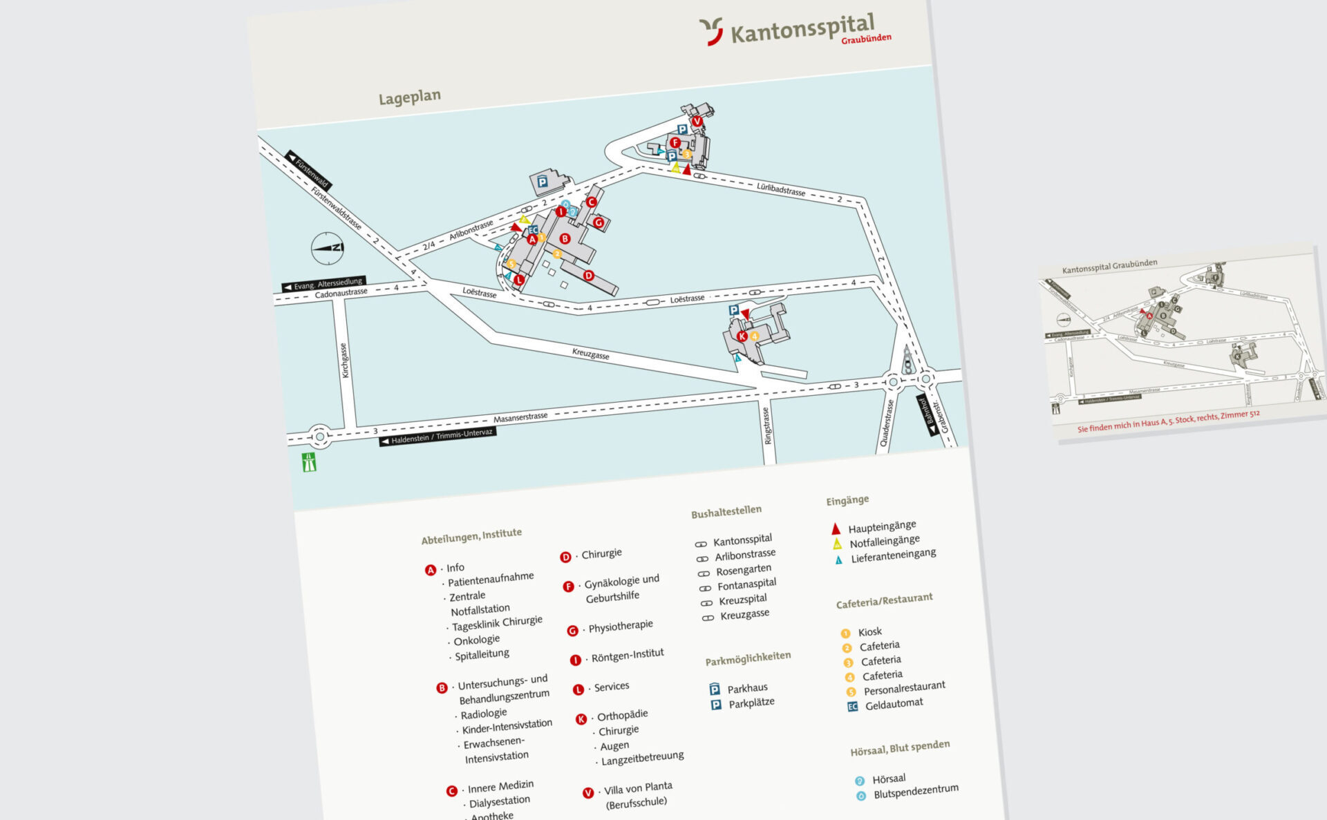 Kantonsspital Graubünden – Lageplan
