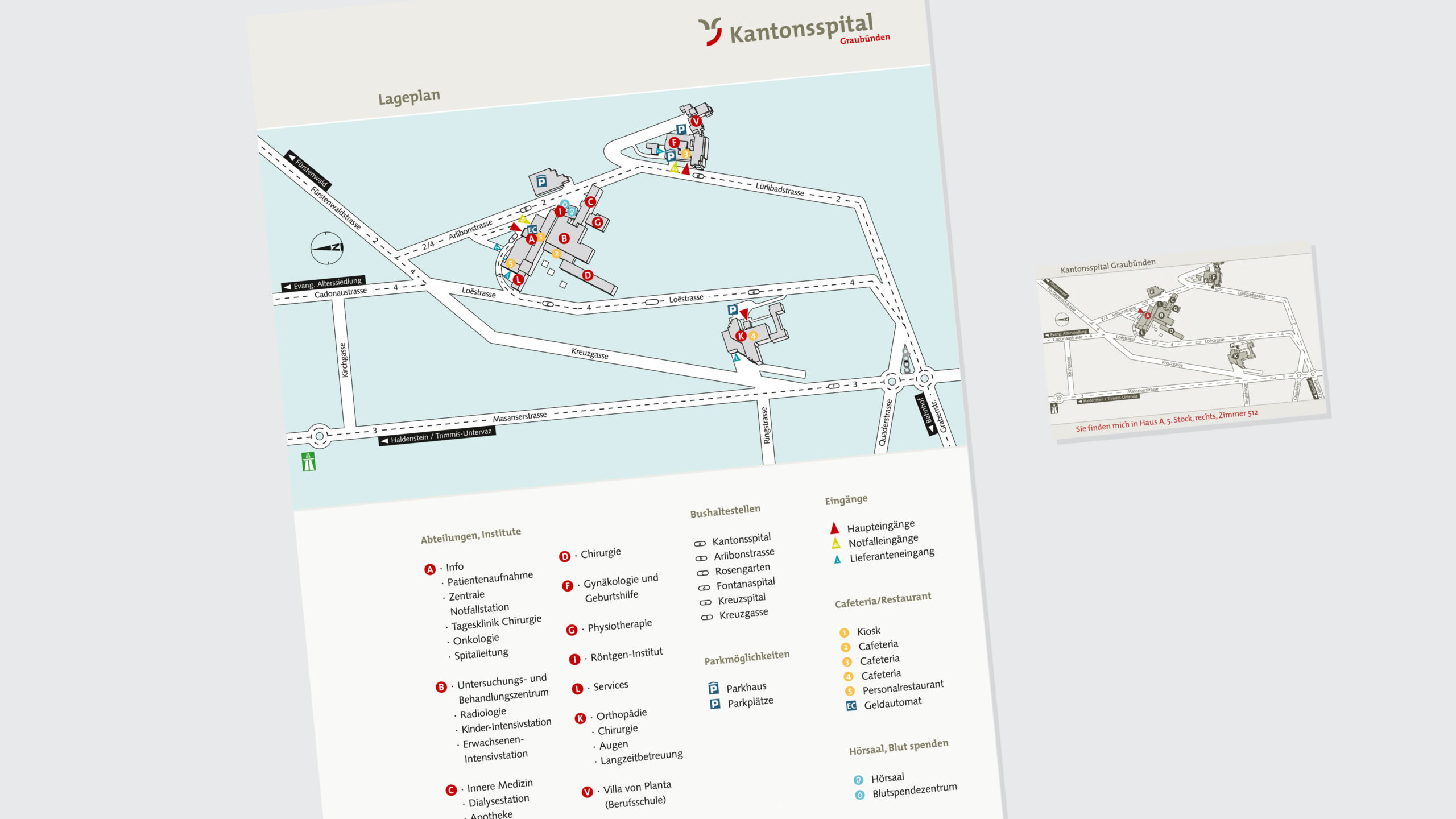 Kantonsspital Graubünden – Lageplan