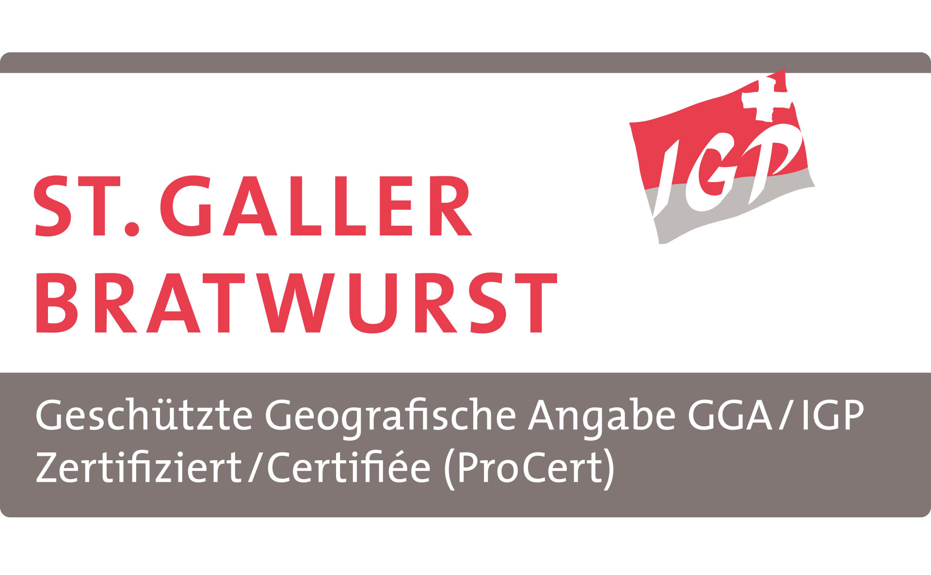 St.Galler Bratwurst IGP – Gütezeichen